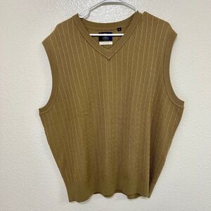 Vintage Callaway Golf‎ Apparel Sweater Vest Mens XL Extra Fine Merino Wool